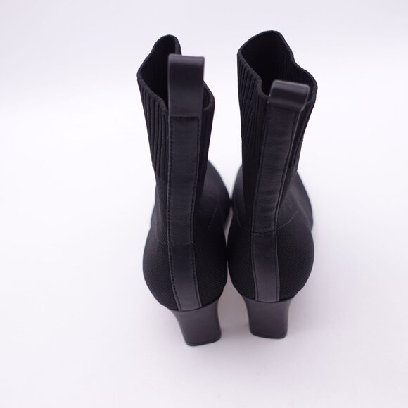 Andre Assous Women's Winter Knit Heeled Ankle Boots Size 6M Black - Picture 5 of 8